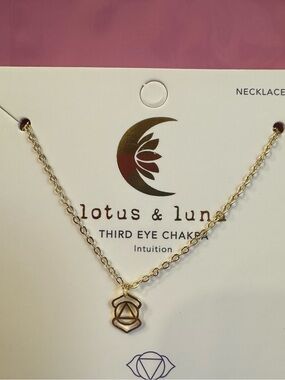 Lotus & Luna Gold Third Eye Chakra Necklace